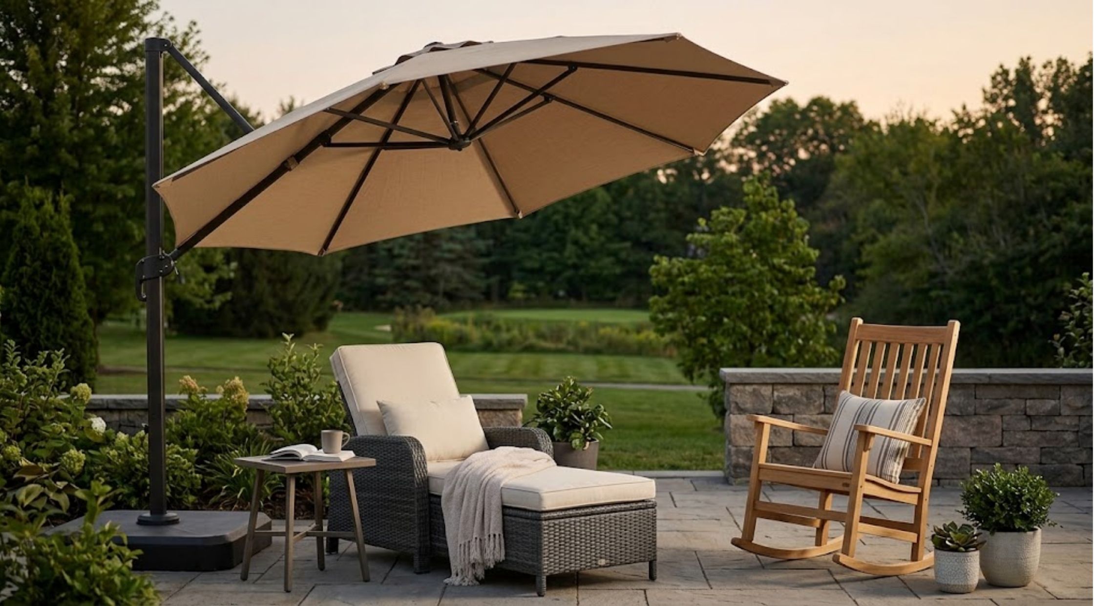 How to Choose an Off Set Umbrella, Lawn Recliners & Rocking Chair