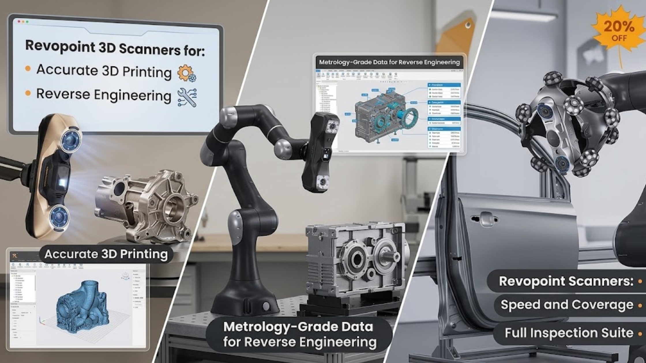 Revopoint 3D Scanners for Accurate 3D Printing and Reverse Engineering