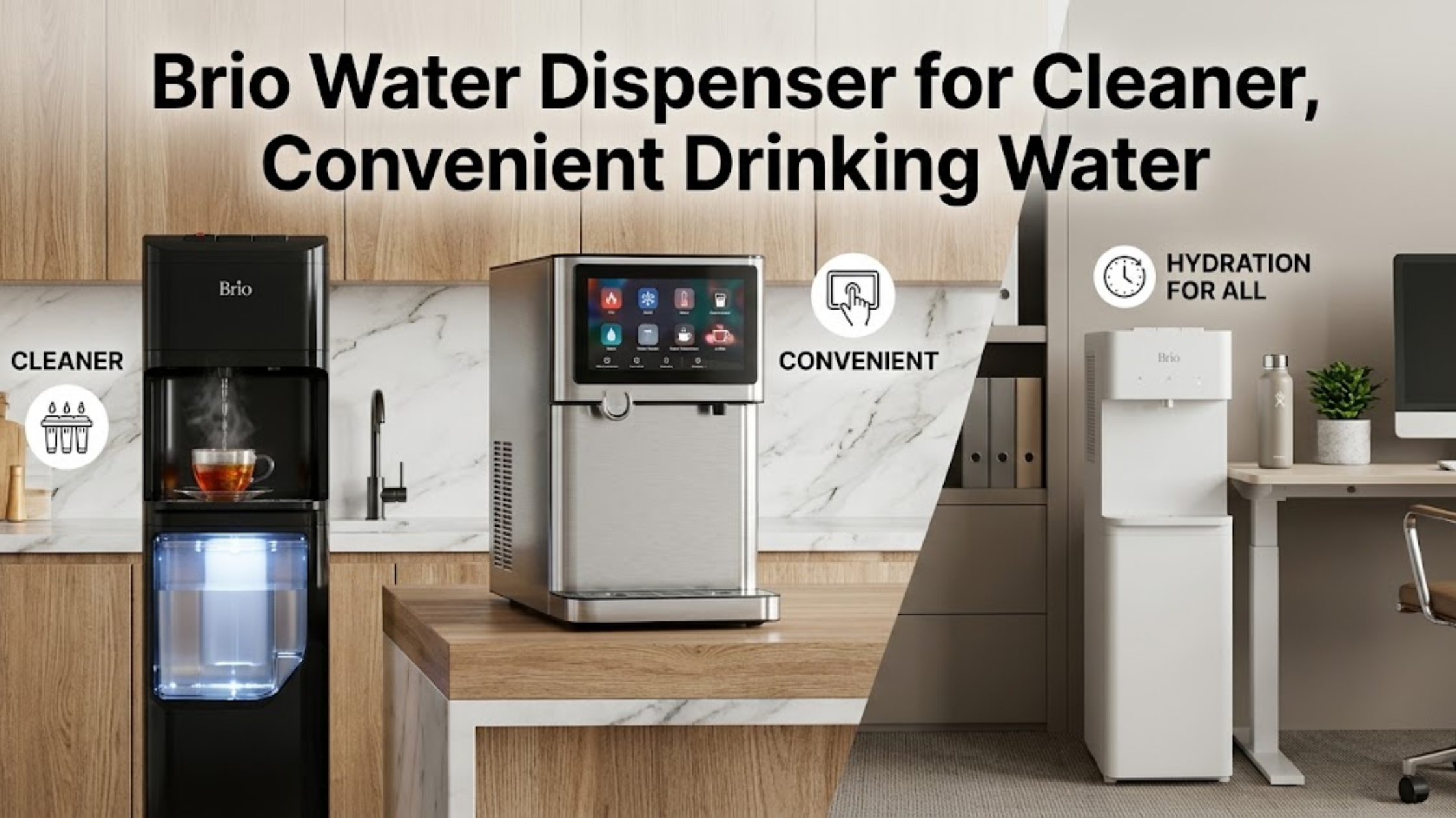 Brio Water Dispenser for convenient drinking water and home filtration