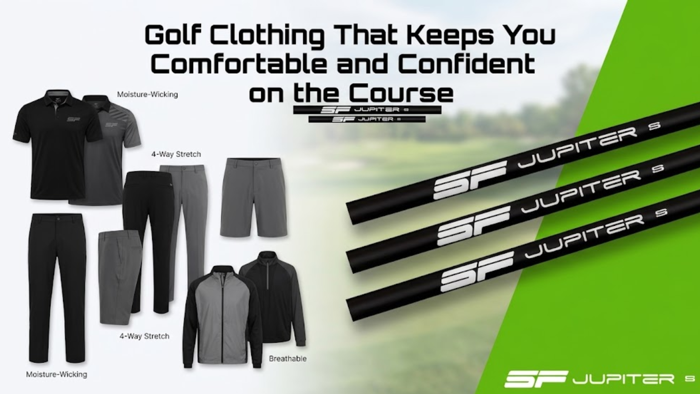 Steadfast Golf clothing for comfort, flexibility, and confident performance on the golf course
